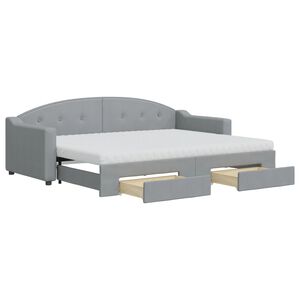 vidaXL vil&aacute;gossz&uuml;rke kih&uacute;zhat&oacute; sz&ouml;vet heverő fi&oacute;kokkal 80 x 200 cm