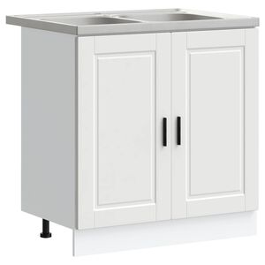 vidaXL Mosogat&oacute;szekr&eacute;ny Porto 2 db Feh&eacute;r 80 x 46 x 81,5 cm Szerelt Fa