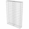 vidaXL horganyzott acél gabion fal fedéllel 100 x 20 x 150 cm