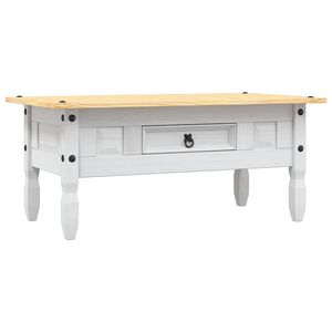 vidaXL feh&eacute;r Corona-st&iacute;lus&uacute; mexik&oacute;i fenyő doh&aacute;nyz&oacute;asztal 100x55x44 cm