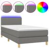 vidaXL s&ouml;t&eacute;tsz&uuml;rke sz&ouml;vet rug&oacute;s &eacute;s LED-es &aacute;gy matraccal 100x200 cm