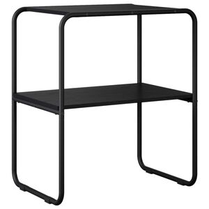 vidaXL Konzolasztal Fekete T&ouml;lgy 80 x 42,5 x 70 cm Szerelt Fa