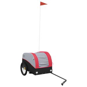 vidaXL fekete-piros vas ker&eacute;kp&aacute;r-ut&aacute;nfut&oacute; 30 kg