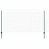 vidaXL Eur&oacute;pai ker&iacute;t&eacute;s oszloppal 10 x 1,2 m PVC-bevonatos ac&eacute;l Z&ouml;ld