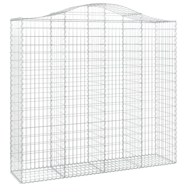 vidaXL 7 db &iacute;ves horganyzott vas gabion kos&aacute;r 200x50x180/200 cm