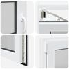 vidaXL "RISOR" pinceablak, 100x50 cm, bukó-nyíló, DIN, bal oldali, fehér