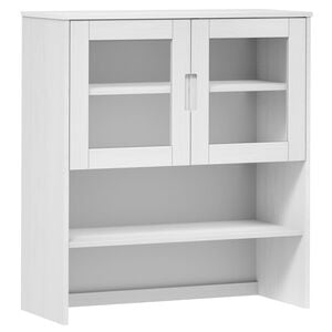vidaXL MOLDE feh&eacute;r t&ouml;m&ouml;r fenyőfa felső szekr&eacute;ny 90 x 35 x 100 cm