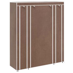 vidaXL barna sz&ouml;vet ruh&aacute;sszekr&eacute;ny t&aacute;rol&oacute;rekeszekkel 45x150x176 cm