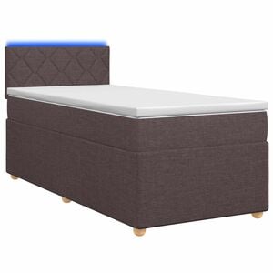 vidaXL Boxspring &aacute;gy matraccal S&ouml;t&eacute;t Barna 80 x 200 cm Sz&ouml;vet
