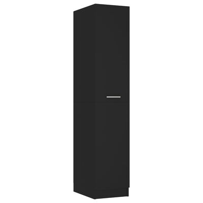 vidaXL fekete forgácslap patikaszekrény 30 x 42,5 x 150 cm