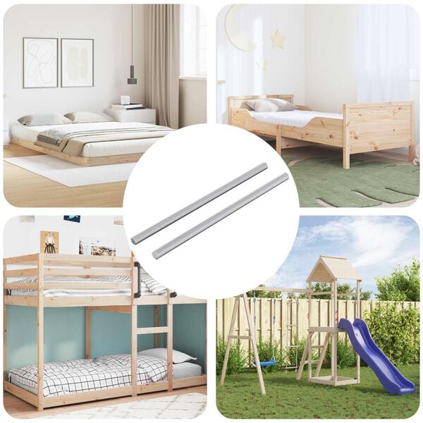 vidaXL Menetes R&uacute;d 2 pcs Ez&uuml;st 6 x 135 mm Ac&eacute;l