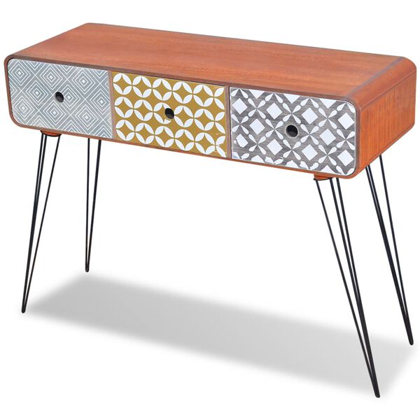 vidaXL 3 fiókos barna tálalóasztal