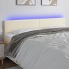 vidaXL kr&eacute;msz&iacute;nű műbőr LED-es fejt&aacute;mla 180 x 5 x 78/88 cm
