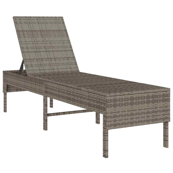vidaXL sz&uuml;rke polyrattan napoz&oacute;&aacute;gy p&aacute;rn&aacute;val 55x200x44 cm