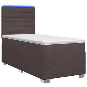 vidaXL Boxspring &aacute;gy matraccal S&ouml;t&eacute;t Barna 80 x 200 cm Sz&ouml;vet