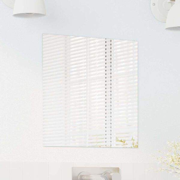 vidaXL Fali t&uuml;k&ouml;r N&eacute;gyzet 40 x 40 cm edzett &uuml;veg