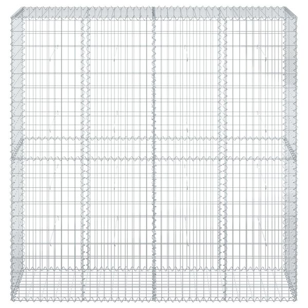 vidaXL horganyzott vas gabion kosár fedéllel 200 x 50 x 200 cm