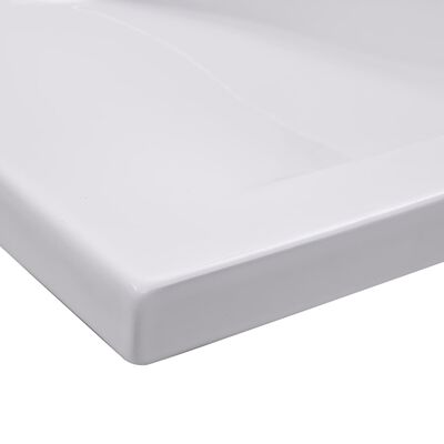 vidaXL fehér kerámia beépíthető mosdókagyló 101 x 39,5 x 18,5 cm