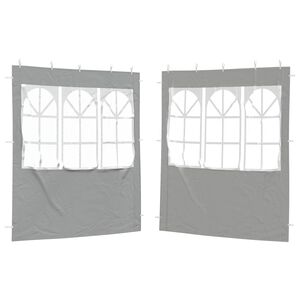 vidaXL Parti s&aacute;tor oldalfal 2 db 200 x 195 cm Vil&aacute;gossz&uuml;rke PE &eacute;s ac&eacute;l