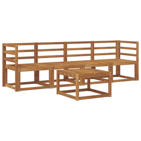 vidaXL K&uuml;lt&eacute;ri kanap&eacute; szett 5 pcs Term&eacute;szetes T&ouml;m&ouml;r Ak&aacute;cfa