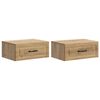 vidaXL Fali &eacute;jjeli szekr&eacute;ny 2 pcs K&eacute;zműves T&ouml;lgy 49 x 34,5 x 20 cm