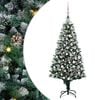 vidaXL Mű kar&aacute;csonyfa 300 LED-del Z&ouml;ld 180 cm PVC &eacute;s Ac&eacute;l &eacute;s Műanyag