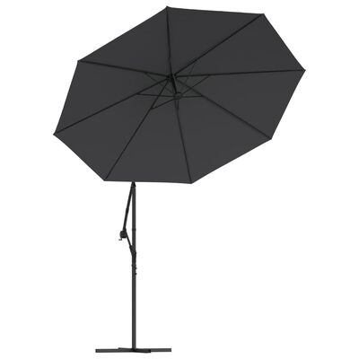 vidaXL fekete konzolos napernyőponyva 350 cm