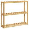 vidaXL bambusz 3 szintes falra szerelhető f&uuml;rdőszobapolc 60x15x54 cm