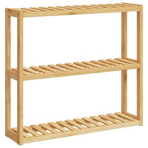 vidaXL bambusz 3 szintes falra szerelhető f&uuml;rdőszobapolc 60x15x54 cm