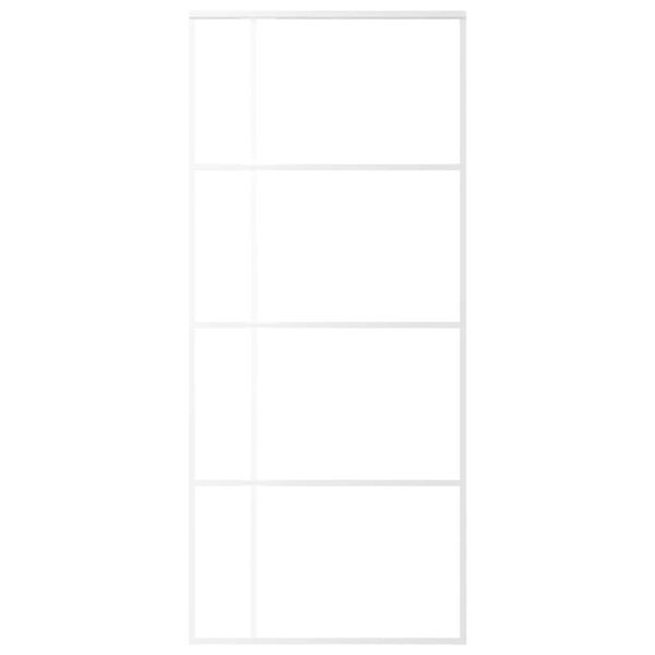 vidaXL feh&eacute;r ESG &uuml;veg &eacute;s alum&iacute;nium tol&oacute;ajt&oacute; 90x205 cm