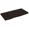 vidaXL s&ouml;t&eacute;tbarna kezelt t&ouml;m&ouml;r t&ouml;lgyfa fali polc 80x40x(2-4) cm