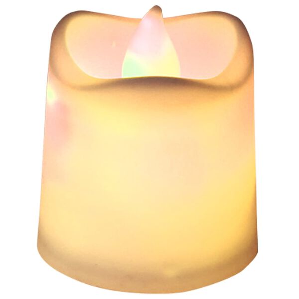 vidaXL 12 db meleg feh&eacute;r elektromos l&aacute;ngmentes LED-es team&eacute;cses