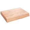 vidaXL vil&aacute;gosbarna kezelt t&ouml;m&ouml;r fa f&uuml;rdőszobai pult 40x30x(2-6) cm
