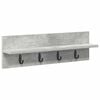 vidaXL Fali Kab&aacute;thorog Falra szerelhető Beton Sz&uuml;rke 60 x 10,5 x 18 cm