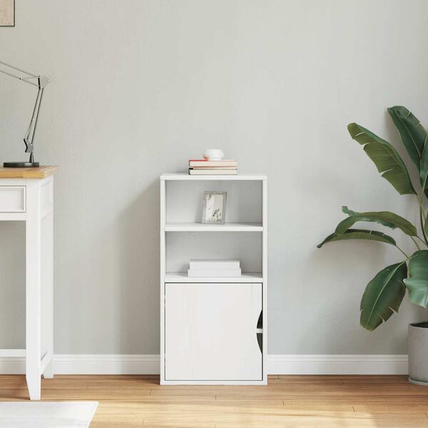 vidaXL oldalsó szekrény ODDA fehér 40x24x79 cm tömörfa fenyőfa