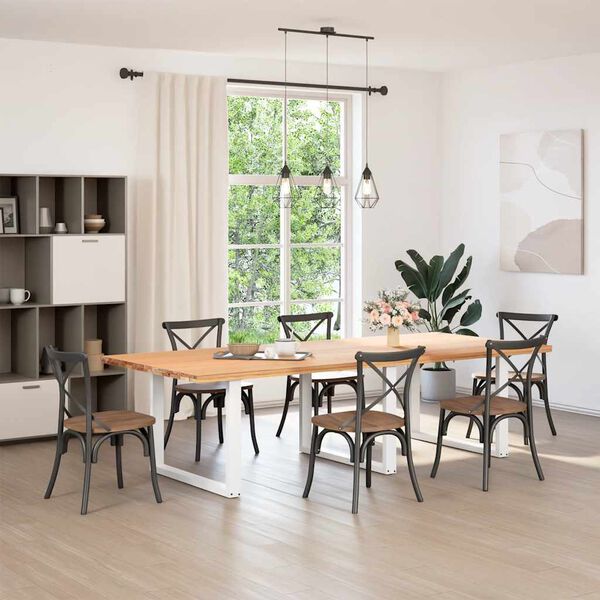 vidaXL 3 db U alak&uacute; &eacute;tkezőasztal l&aacute;b feh&eacute;r 100 x (72-73) cm ac&eacute;l &eacute;tkezőasztal l&aacute;b