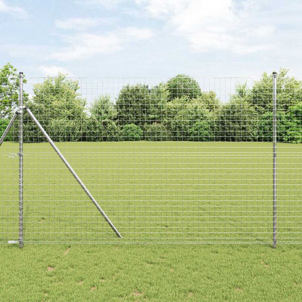 vidaXL Kerítésoszlop Egyéb 26 pcs Szürke 3,2 x 3,2 x 200 cm Acél