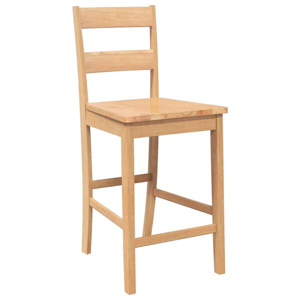 vidaXL 2 db természetes tömörfa gumiból bárszékek