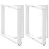 vidaXL 2 db feh&eacute;r, T-alak&uacute; &eacute;tkezőasztal l&aacute;b 70x35x(72-73) cm ac&eacute;l &eacute;tkezőasztal l&aacute;b