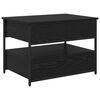 vidaXL Doh&aacute;nyz&oacute;asztal fi&oacute;kkal Fekete t&ouml;lgy 70 x 50 x 54.5 cm Faanyag