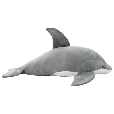 vidaXL szürke delfin plüssjáték