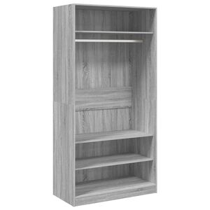 vidaXL sz&uuml;rke sonoma sz&iacute;nű szerelt fa ruh&aacute;sszekr&eacute;ny 100 x 50 x 200 cm