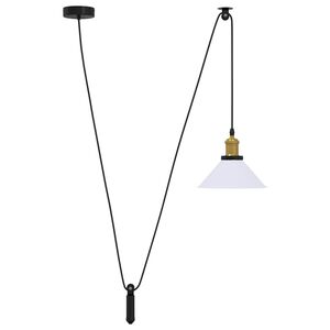 vidaXL f&uuml;ggől&aacute;mpa Magass&aacute;ga &aacute;ll&iacute;that&oacute; E27 f&eacute;nyes feh&eacute;r &Oslash; 22 cm f&eacute;m