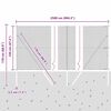 vidaXL Kerítésoszlop Szürke 25 x 1,2 m (13 mm háló) Acél