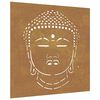 vidaXL Buddha fej mintás corten acél kerti faldísz 105 x 55 cm