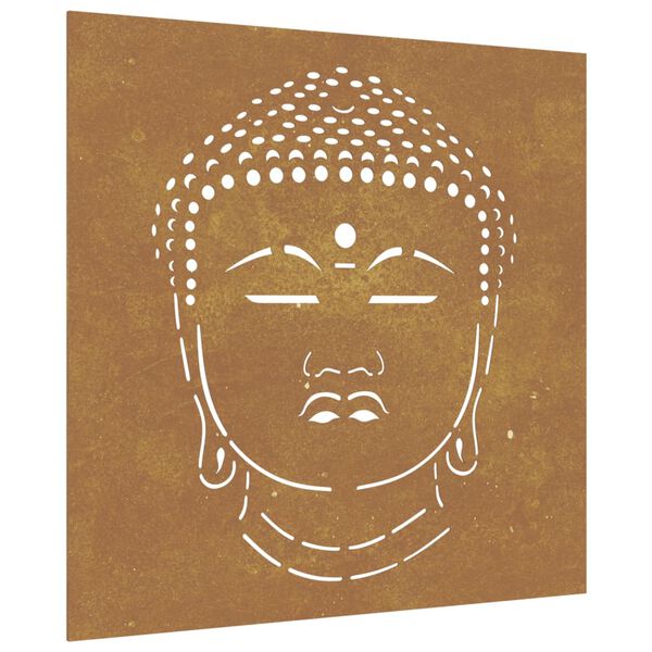vidaXL Buddha fej mintás corten acél kerti faldísz 105 x 55 cm