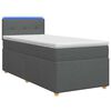 vidaXL Boxspring &aacute;gy matraccal &eacute;s LED-del S&ouml;t&eacute;tsz&uuml;rke 90 x 190 cm