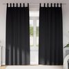 vidaXL Fekete F&uuml;gg&ouml;ny Gyűrűkkel 2 pcs Fekete 245 x 140 cm Poli&eacute;szter