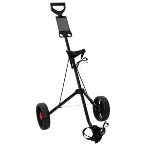 vidaXL Golf Kocsi Fekete 66 x 65 x 112 cm Vas