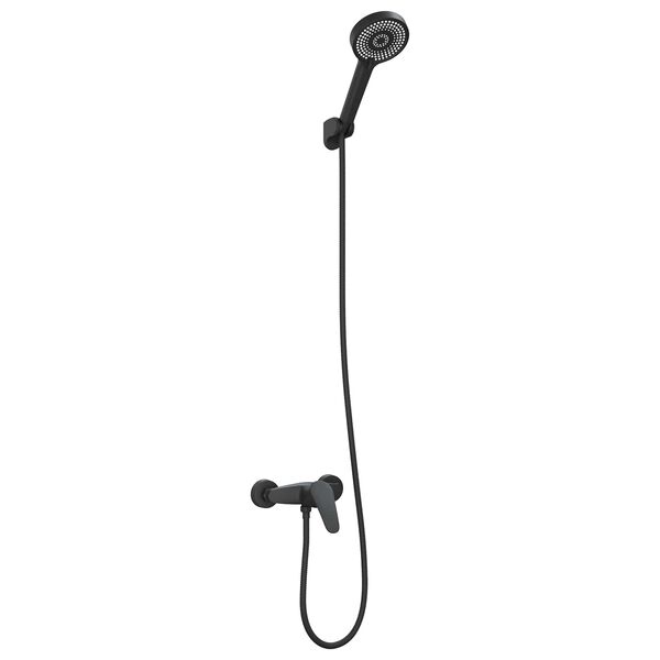 vidaXL Zuhanyfej K&eacute;szlet Fekete G 1 / 2 h&uuml;velyk